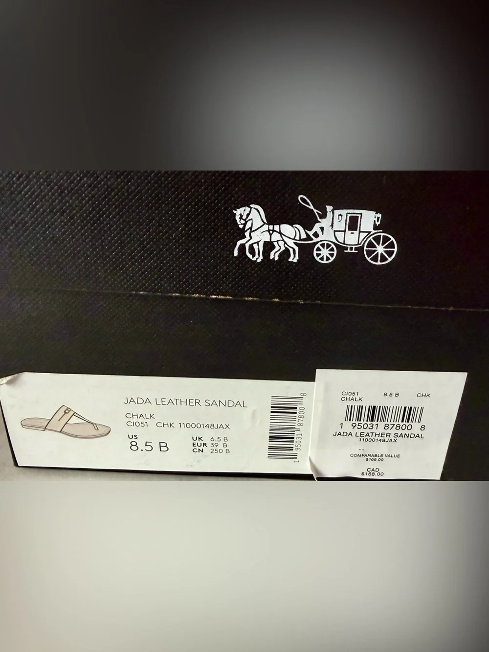 Coach Jada thong sandals in Chalk  leather sandals